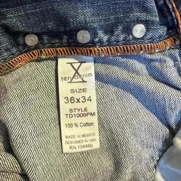 Ten Denim USA Men’s Button Fly Jeans P20 - Picture 7 of 8